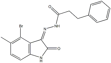 304665-59-6 N'-(4-bromo-5-methyl-2-oxo-1,2-dihydro-3H-indol-3-ylidene)-3-phenylpropanohydrazide