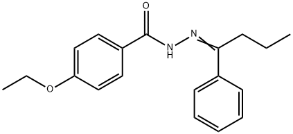 4-ethoxy-N'-(1-phenylbutylidene)benzohydrazide Structure