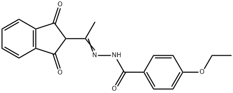 N'-[1-(1,3-dioxo-2,3-dihydro-1H-inden-2-yl)ethylidene]-4-ethoxybenzohydrazide Structure