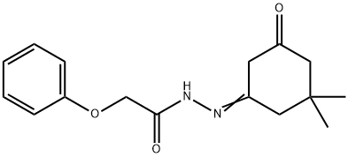 N'-(3,3-dimethyl-5-oxocyclohexylidene)-2-phenoxyacetohydrazide Structure