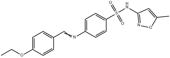 4-[(4-ethoxybenzylidene)amino]-N-(5-methyl-3-isoxazolyl)benzenesulfonamide 结构式