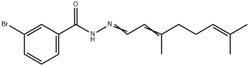 3-bromo-N'-(3,7-dimethyl-2,6-octadienylidene)benzohydrazide Structure