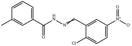 N'-{2-chloro-5-nitrobenzylidene}-3-methylbenzohydrazide Struktur