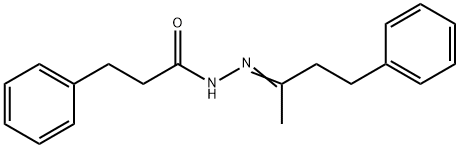 N'-(1-methyl-3-phenylpropylidene)-3-phenylpropanohydrazide Struktur