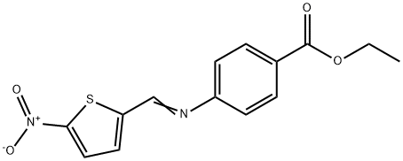 ethyl 4-[({5-nitro-2-thienyl}methylene)amino]benzoate Structure