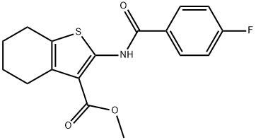 methyl 2-[(4-fluorobenzoyl)amino]-4,5,6,7-tetrahydro-1-benzothiophene-3-carboxylate Structure