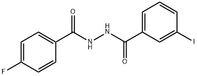 N'-(4-fluorobenzoyl)-3-iodobenzohydrazide 化学構造式