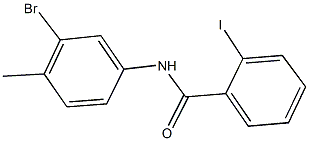 N-(3-bromo-4-methylphenyl)-2-iodobenzamide Struktur