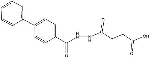 4-[2-([1,1'-biphenyl]-4-ylcarbonyl)hydrazino]-4-oxobutanoic acid Struktur