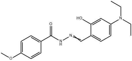 N'-[4-(diethylamino)-2-hydroxybenzylidene]-4-methoxybenzohydrazide 化学構造式