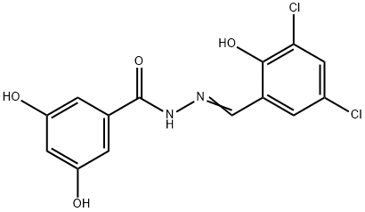 N'-(3,5-dichloro-2-hydroxybenzylidene)-3,5-dihydroxybenzohydrazide Structure