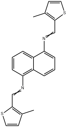 N-[(3-methyl-2-thienyl)methylene]-N-(5-{[(3-methyl-2-thienyl)methylene]amino}-1-naphthyl)amine Structure