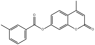4-methyl-2-oxo-2H-chromen-7-yl 3-methylbenzoate Struktur