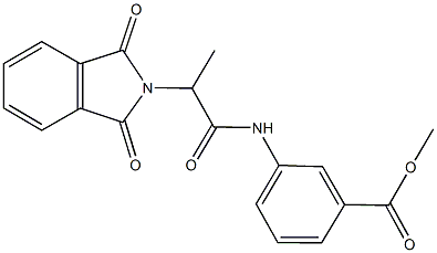 methyl 3-{[2-(1,3-dioxo-1,3-dihydro-2H-isoindol-2-yl)propanoyl]amino}benzoate 化学構造式