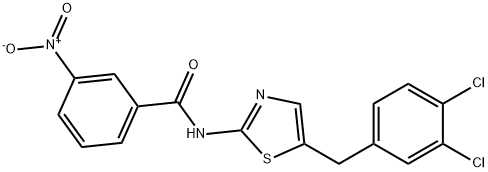 N-[5-(3,4-dichlorobenzyl)-1,3-thiazol-2-yl]-3-nitrobenzamide Structure