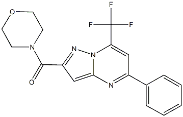 2-(4-morpholinylcarbonyl)-5-phenyl-7-(trifluoromethyl)pyrazolo[1,5-a]pyrimidine Structure