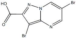 3,6-dibromopyrazolo[1,5-a]pyrimidine-2-carboxylic acid 化学構造式