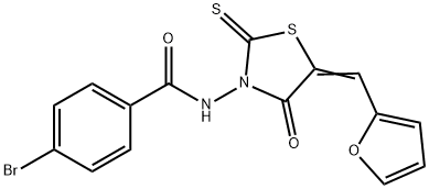 4-bromo-N-[5-(2-furylmethylene)-4-oxo-2-thioxo-1,3-thiazolidin-3-yl]benzamide|