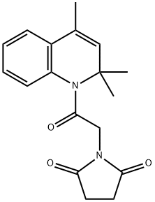 1-[2-oxo-2-(2,2,4-trimethyl-1(2H)-quinolinyl)ethyl]-2,5-pyrrolidinedione 结构式