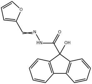 N'-(2-furylmethylene)-9-hydroxy-9H-fluorene-9-carbohydrazide Struktur