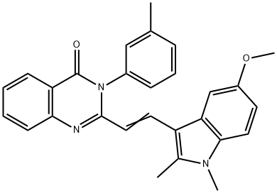 2-[2-(5-methoxy-1,2-dimethyl-1H-indol-3-yl)vinyl]-3-(3-methylphenyl)-4(3H)-quinazolinone Structure