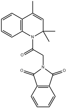 2-[2-oxo-2-(2,2,4-trimethyl-1(2H)-quinolinyl)ethyl]-1H-isoindole-1,3(2H)-dione Structure