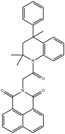 2-[2-oxo-2-(2,2,4-trimethyl-4-phenyl-3,4-dihydro-1(2H)-quinolinyl)ethyl]-1H-benzo[de]isoquinoline-1,3(2H)-dione,304872-33-1,结构式