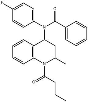 N-(1-butyryl-2-methyl-1,2,3,4-tetrahydro-4-quinolinyl)-N-(4-fluorophenyl)benzamide Structure