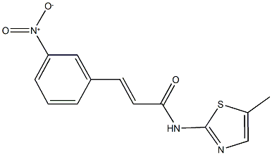 3-{3-nitrophenyl}-N-(5-methyl-1,3-thiazol-2-yl)acrylamide Structure