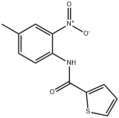 N-{2-nitro-4-methylphenyl}thiophene-2-carboxamide 化学構造式