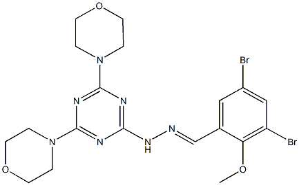 304884-16-0 3,5-dibromo-2-methoxybenzaldehyde [4,6-di(4-morpholinyl)-1,3,5-triazin-2-yl]hydrazone