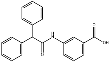3-[(diphenylacetyl)amino]benzoic acid 化学構造式