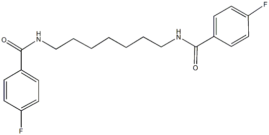 4-fluoro-N-{7-[(4-fluorobenzoyl)amino]heptyl}benzamide 结构式