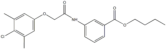 butyl 3-({[(4-chloro-3,5-dimethylphenyl)oxy]acetyl}amino)benzoate|