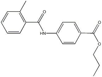 propyl 4-[(2-methylbenzoyl)amino]benzoate 结构式
