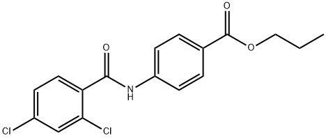 propyl 4-{[(2,4-dichlorophenyl)carbonyl]amino}benzoate Structure