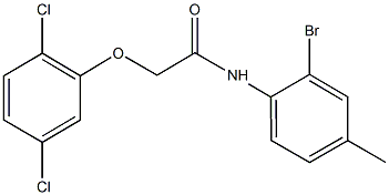 N-(2-bromo-4-methylphenyl)-2-[(2,5-dichlorophenyl)oxy]acetamide Structure