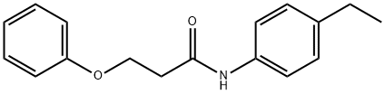 N-(4-ethylphenyl)-3-(phenyloxy)propanamide 化学構造式