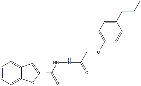 N'-[2-(4-propylphenoxy)acetyl]-1-benzofuran-2-carbohydrazide Structure