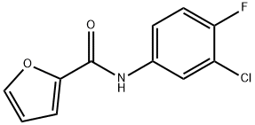 N-(3-chloro-4-fluorophenyl)-2-furamide Struktur