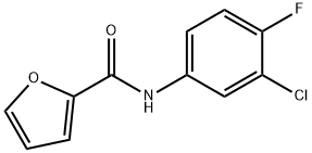 N-(3-chloro-4-fluorophenyl)-2-furamide,304890-03-7,结构式