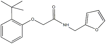 2-(2-tert-butylphenoxy)-N-(2-furylmethyl)acetamide,304892-81-7,结构式