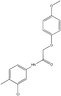 N-(3-chloro-4-methylphenyl)-2-(4-methoxyphenoxy)acetamide Struktur