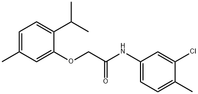 N-(3-chloro-4-methylphenyl)-2-(2-isopropyl-5-methylphenoxy)acetamide Structure