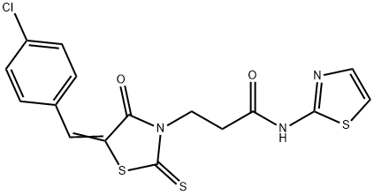 3-[5-(4-chlorobenzylidene)-4-oxo-2-thioxo-1,3-thiazolidin-3-yl]-N-(1,3-thiazol-2-yl)propanamide|