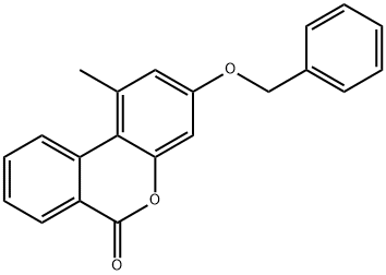 3-(benzyloxy)-1-methyl-6H-benzo[c]chromen-6-one Struktur