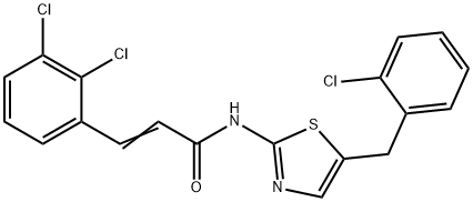 N-[5-(2-chlorobenzyl)-1,3-thiazol-2-yl]-3-(2,3-dichlorophenyl)acrylamide Structure
