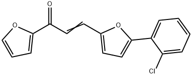 3-[5-(2-chlorophenyl)-2-furyl]-1-(2-furyl)-2-propen-1-one Structure
