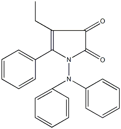 1-(diphenylamino)-4-ethyl-5-phenyl-1H-pyrrole-2,3-dione 结构式