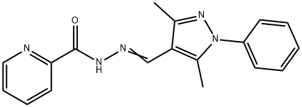 N'-[(3,5-dimethyl-1-phenyl-1H-pyrazol-4-yl)methylene]-2-pyridinecarbohydrazide Structure